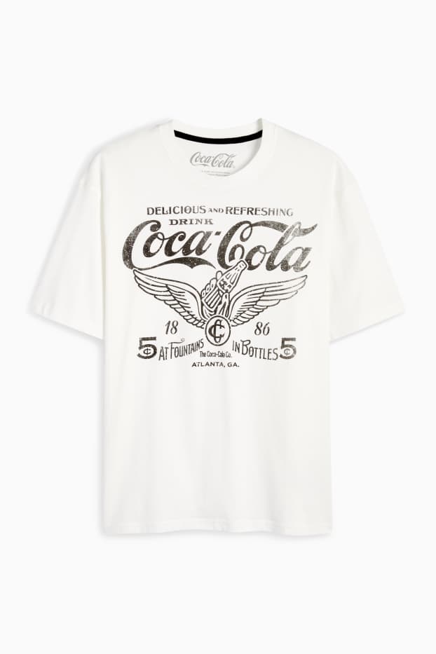 Bărbați - Tricou - relaxed fit - Coca-Cola - alb