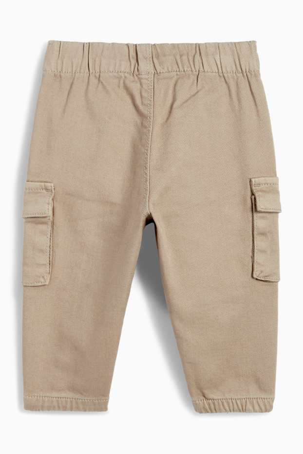 Bebeluși - băieți - Pantaloni cargo bebeluși - bej