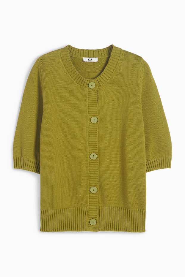 Femei - Cardigan tricotat - verde