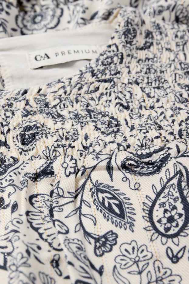 Copii - Fete - Rochie - cu flori - albastru / alb
