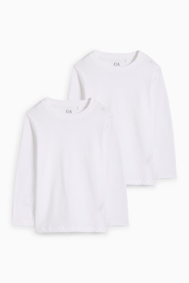 Copii - Băieți - Multipack 2 buc. - tricou cu mânecă lungă - alb