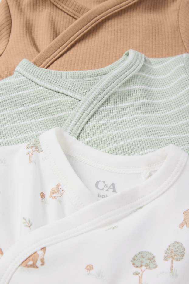 Unisex - Multipack 3 buc. - animale din pădure - body petrecut - verde deschis