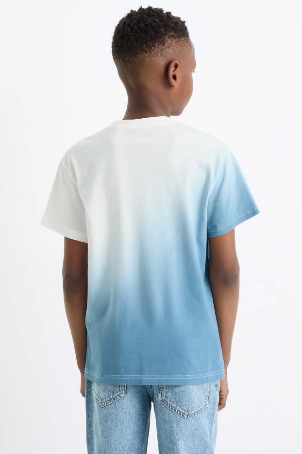Copii - Băieți - Schelet - tricou cu mânecă scurtă - cu model - albastru deschis