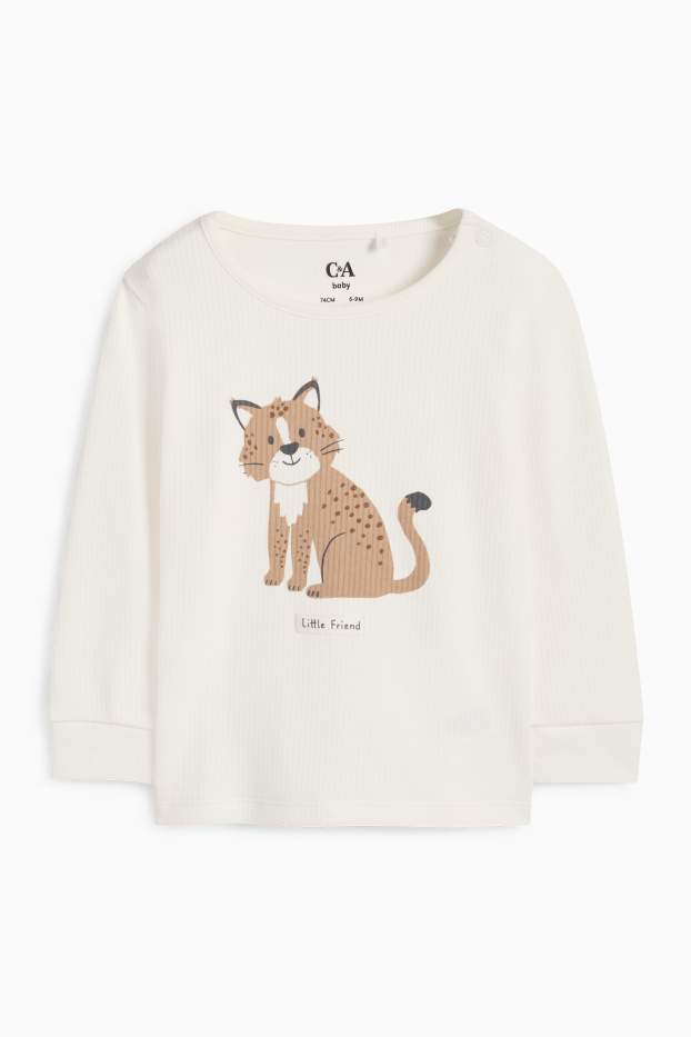 Bebeluși - băieți - Linx - pijama bebeluși - 2 piese - alb-crem