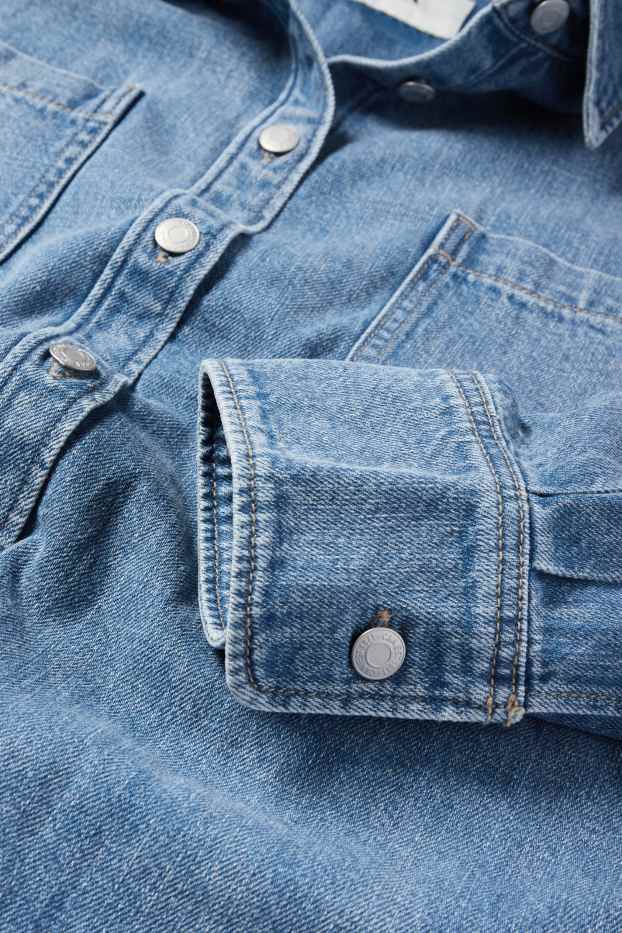 Femei - Bluză din denim - denim-albastru