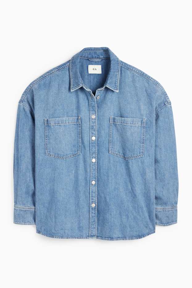 Femei - Bluză din denim - denim-albastru