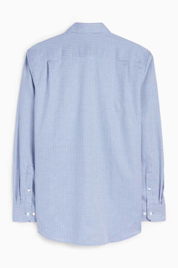 Home - Camisa formal - regular fit - Kent - no requereix planxada - estampada - blau clar