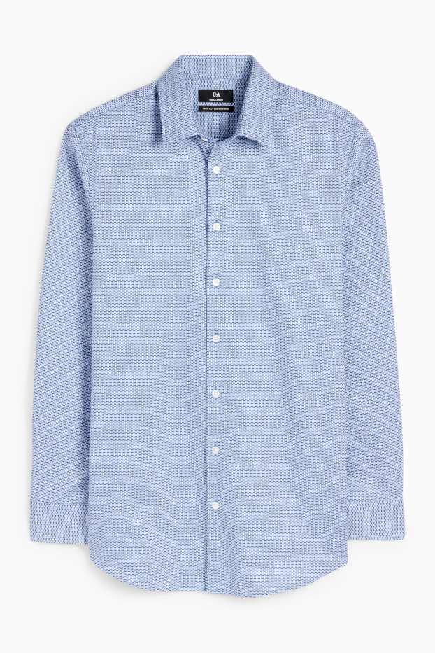 Home - Camisa formal - regular fit - Kent - no requereix planxada - estampada - blau clar