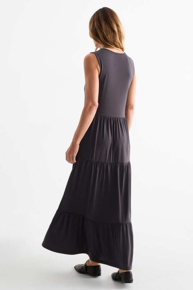 Femei - Rochie în A - gri închis