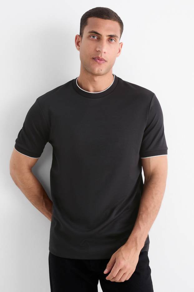 Bărbați - Tricou - regular fit - negru