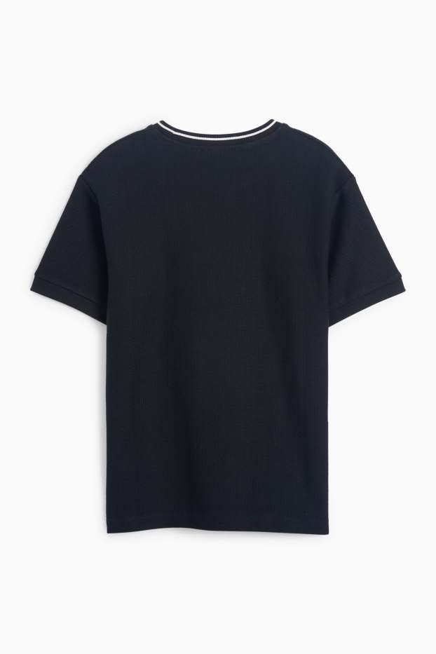 Copii - Băieți - Tricou cu mânecă scurtă - structurat - albastru închis