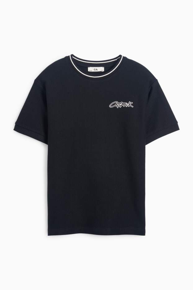 Copii - Băieți - Tricou cu mânecă scurtă - structurat - albastru închis