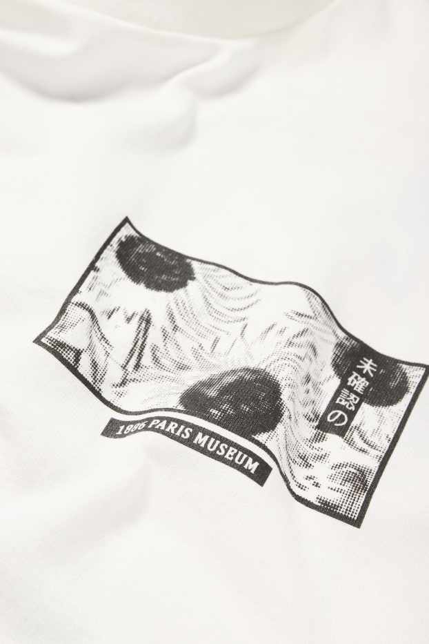 Bărbați - Tricou - supradimensionat - alb