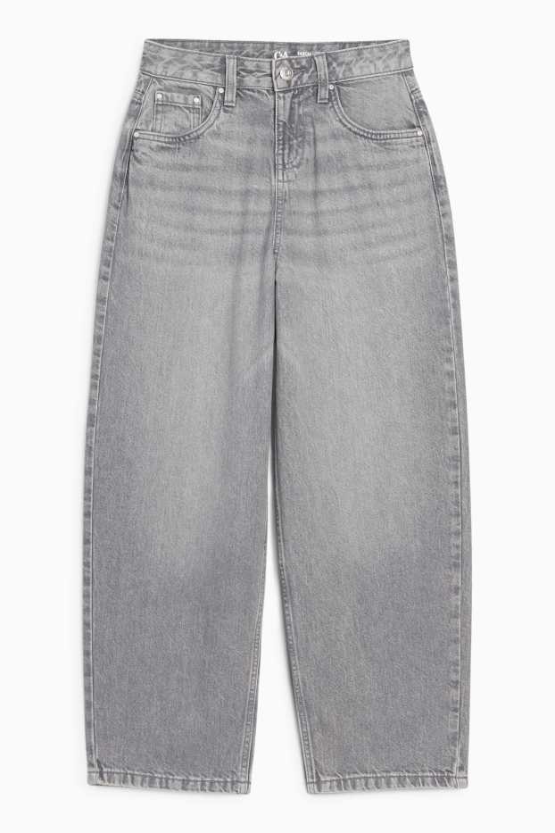 Copii - Fete - Balloon jeans - denim-gri deschis