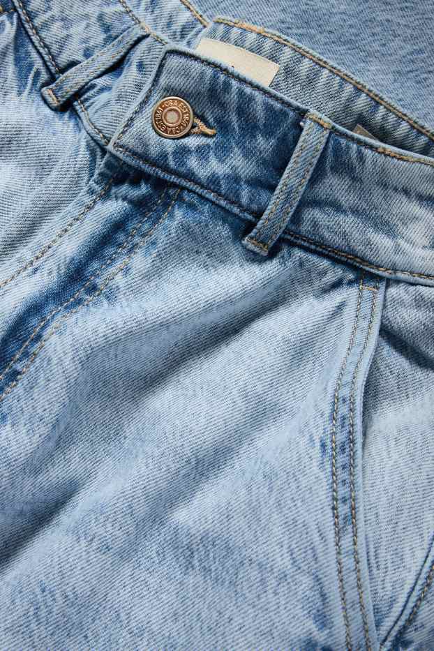 Femei - Palazzo jeans - talie medie - denim-albastru deschis