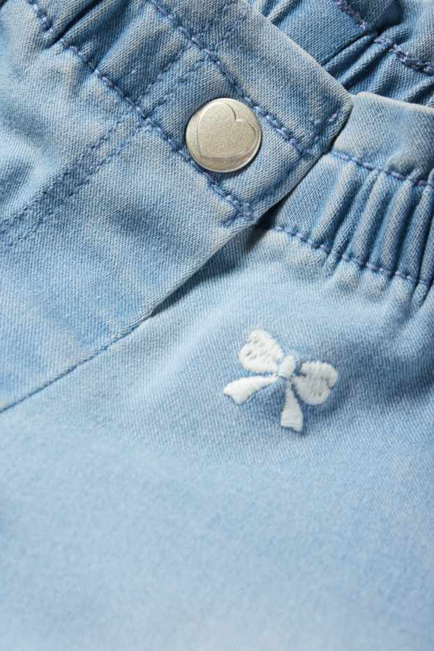Bebeluși - fete - Fundă - jeans bebeluși - albastru
