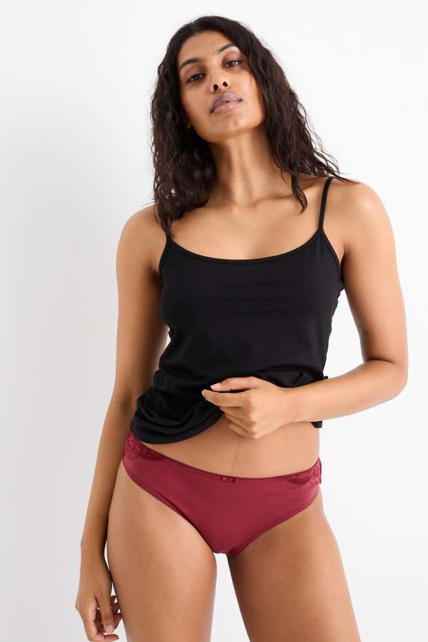 Women - Multipack of 3 - knickers - red