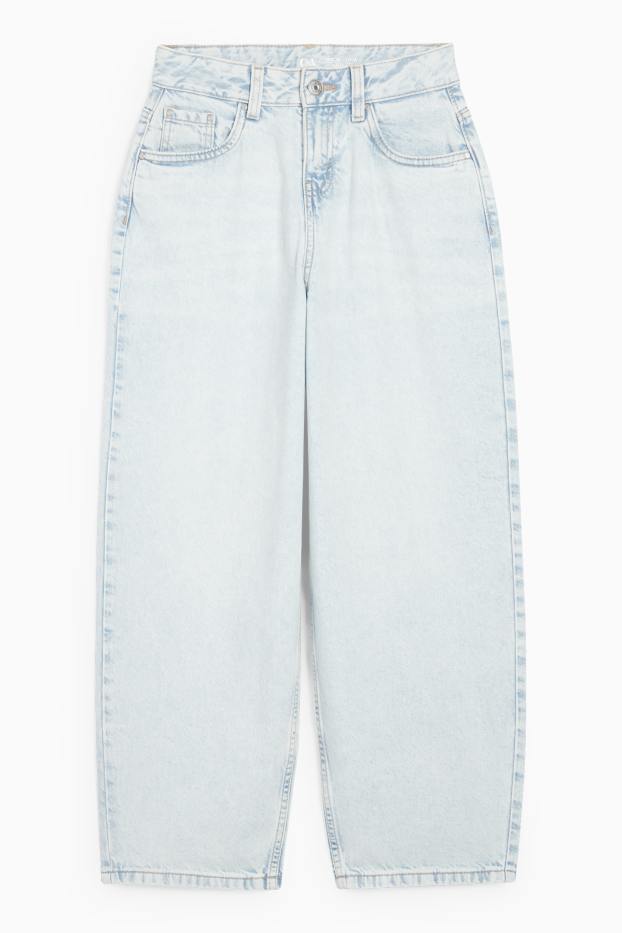 Copii - Fete - Balloon jeans - denim-albastru deschis