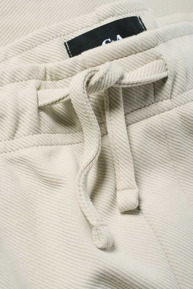 Bărbați - Pantaloni de trening - structurați - bej deschis