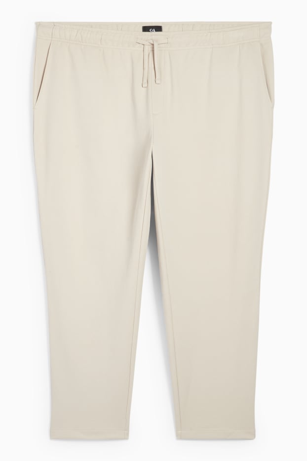Bărbați - Pantaloni de trening - structurați - bej deschis