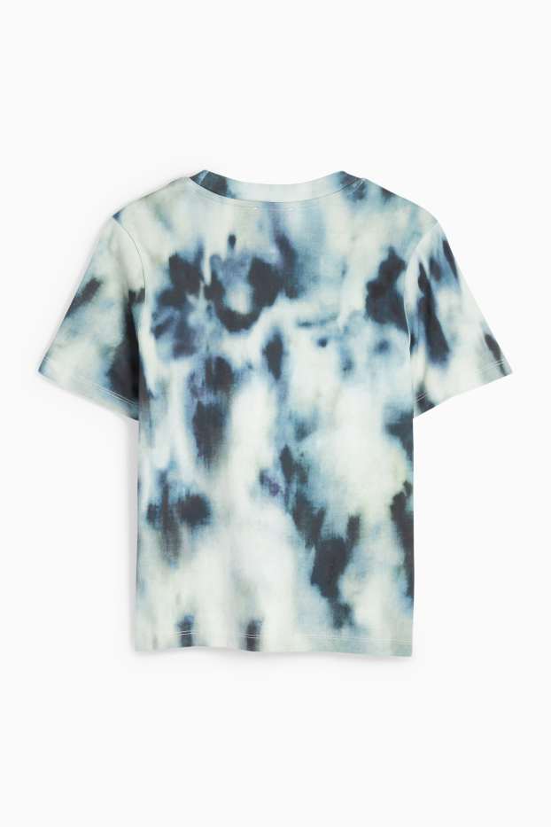 Femei - Tricou - slim fit - cu model - albastru / turcoaz