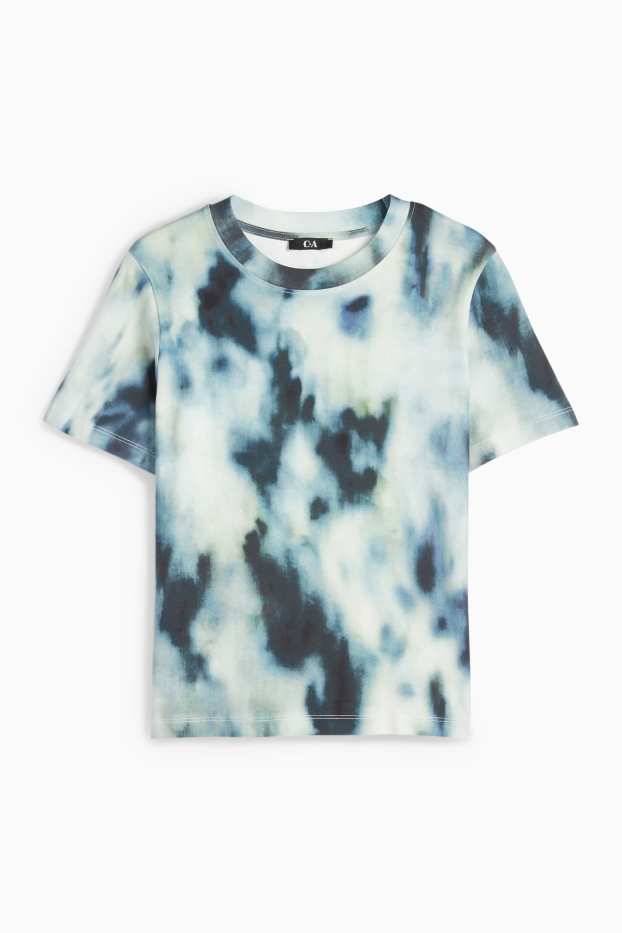 Femei - Tricou - slim fit - cu model - albastru / turcoaz
