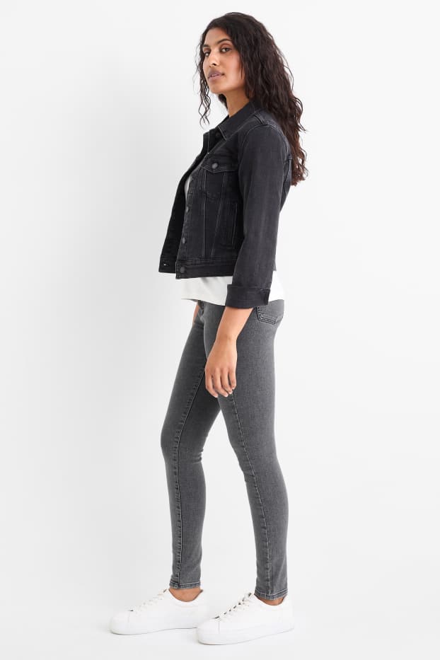 Femei - Jegging jeans - talie înaltă - denim-gri