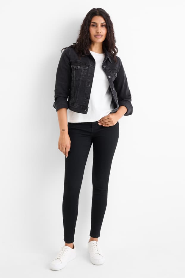 Femei - Jegging jeans - talie înaltă - negru