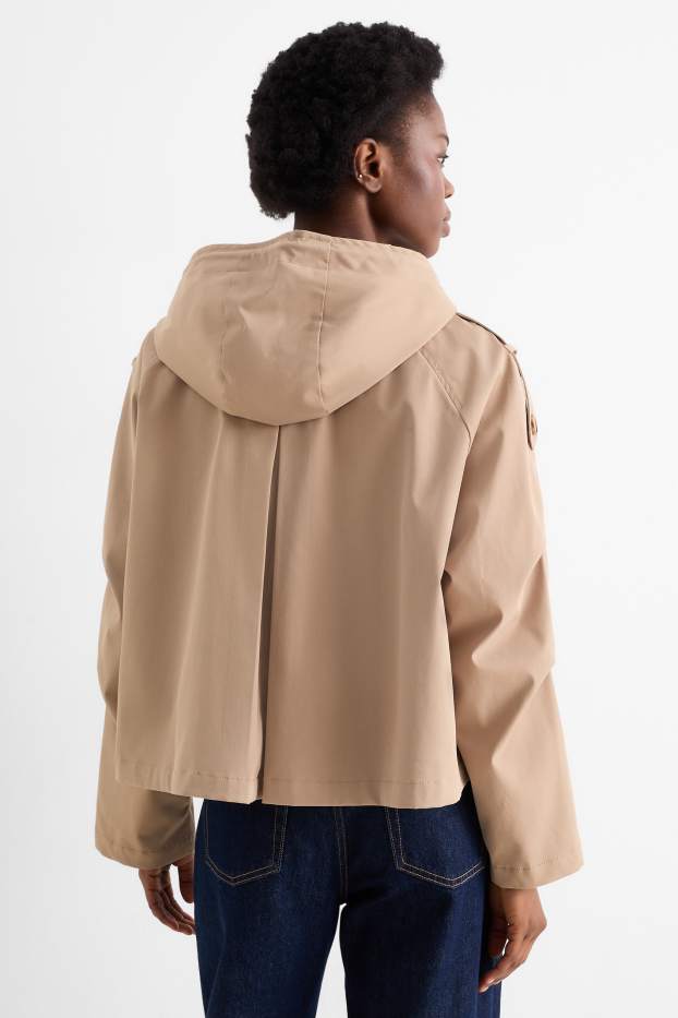 Dames - Korte trenchcoat - beige