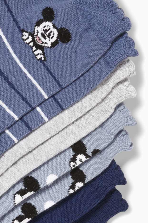Femei - Multipack 5 perechi - șosete cu motive - Mickey Mouse - albastru