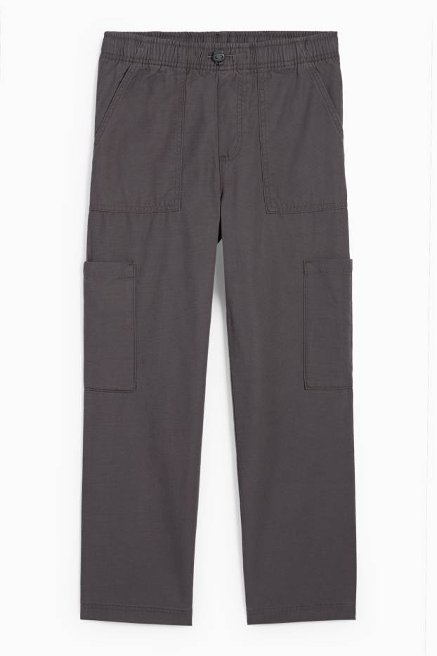 Copii - Băieți - Pantaloni cargo - gri închis