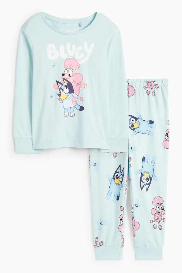 Copii - Fete - Bluey - pijama - 2 piese - verde mentă