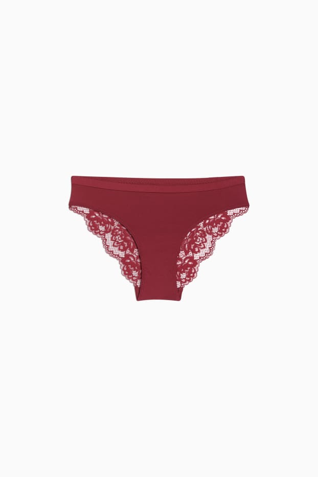 Femmes - Culotte - rouge foncé