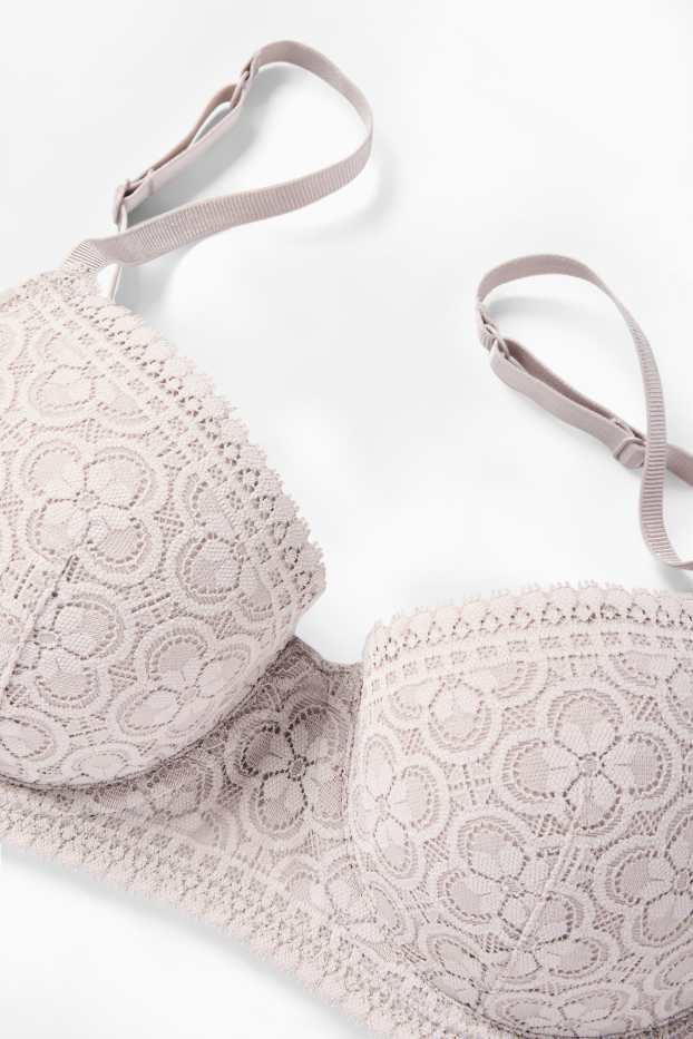 Women - Underwire bra - DEMI - padded - taupe