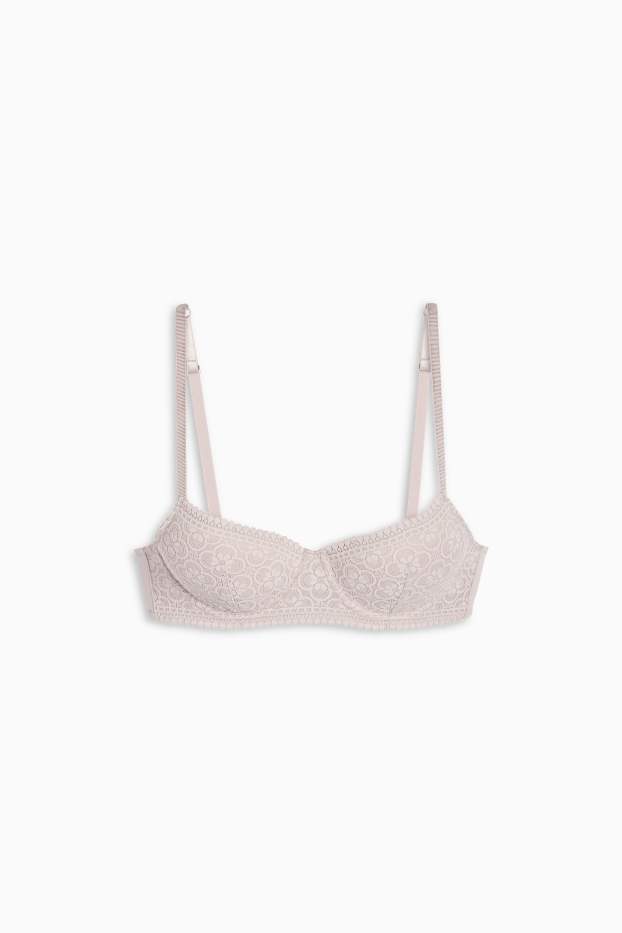 Women - Underwire bra - DEMI - padded - taupe