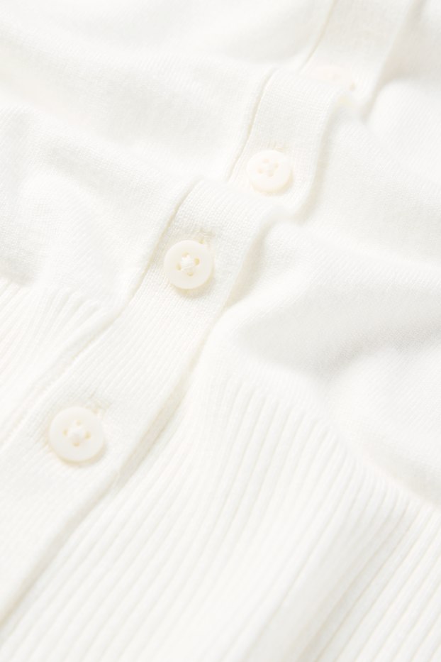 Femei - Cardigan tricotat - alb