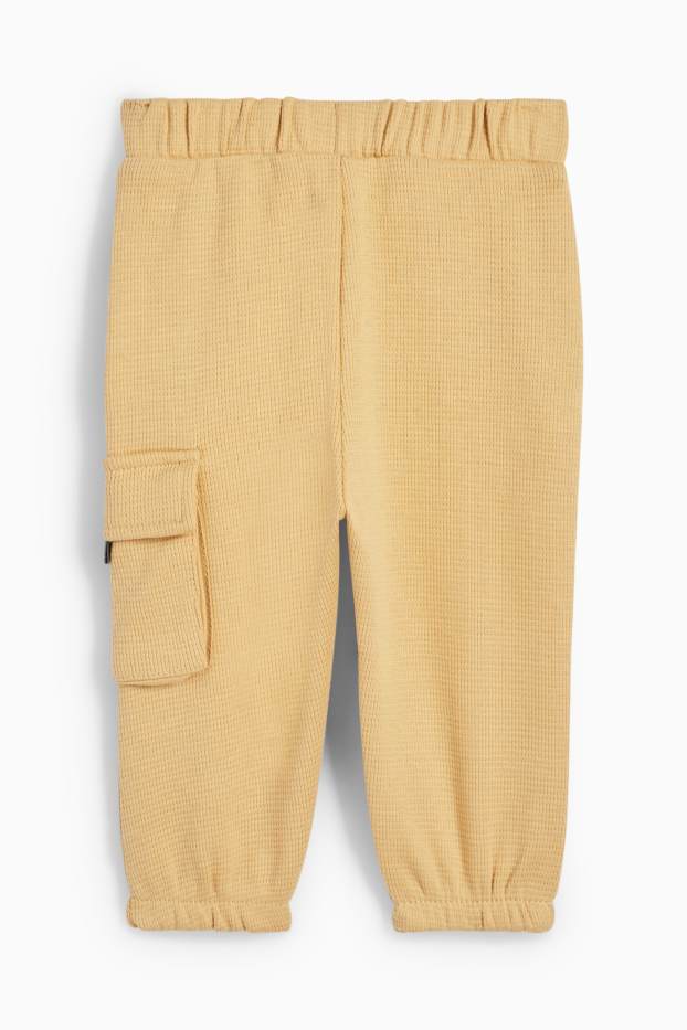 Bebeluși - băieți - Pantaloni de trening cargo bebeluși - structurați - galben