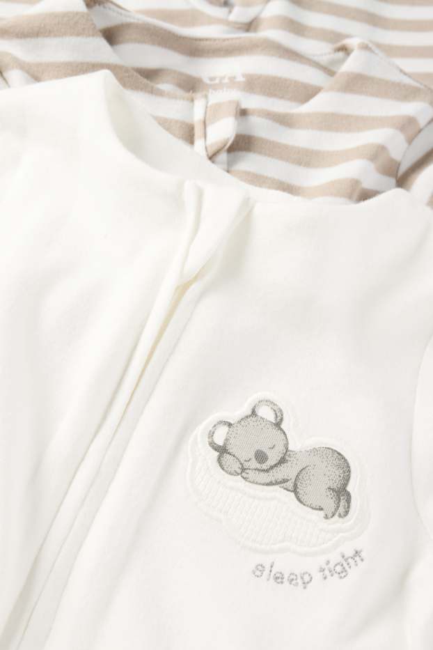 Bebeluși - băieți - Multipack 2 buc. - koala și raton - pijama salopetă bebeluși - alb