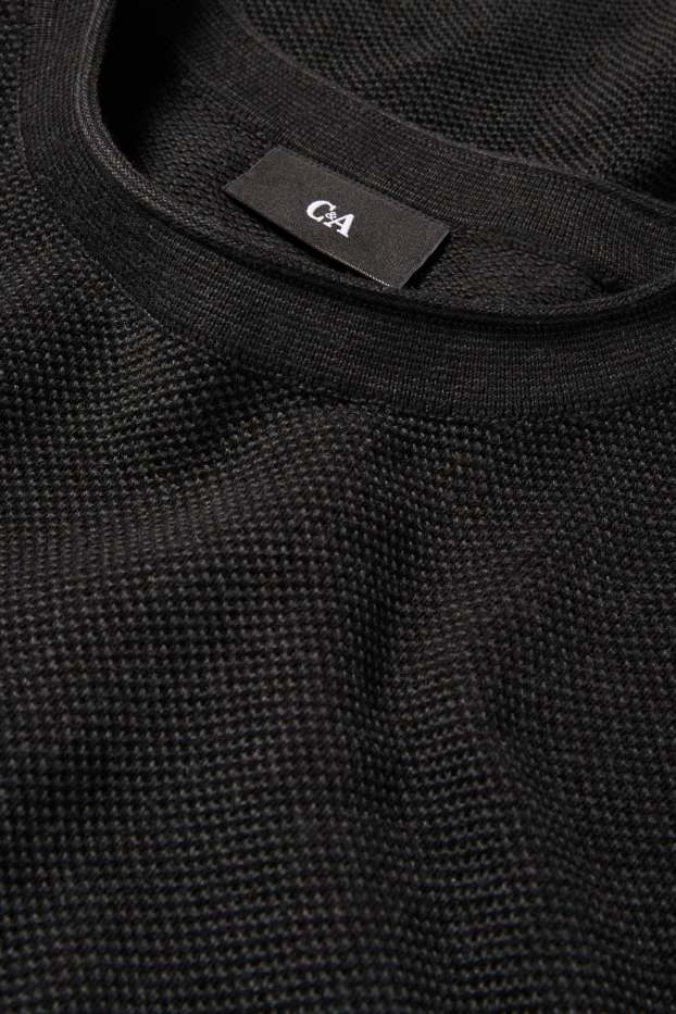 Heren - Trui - met structuur - zwart