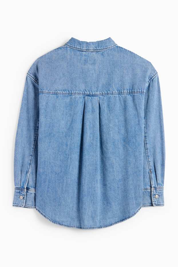 Femei - Bluză din denim - denim-albastru deschis
