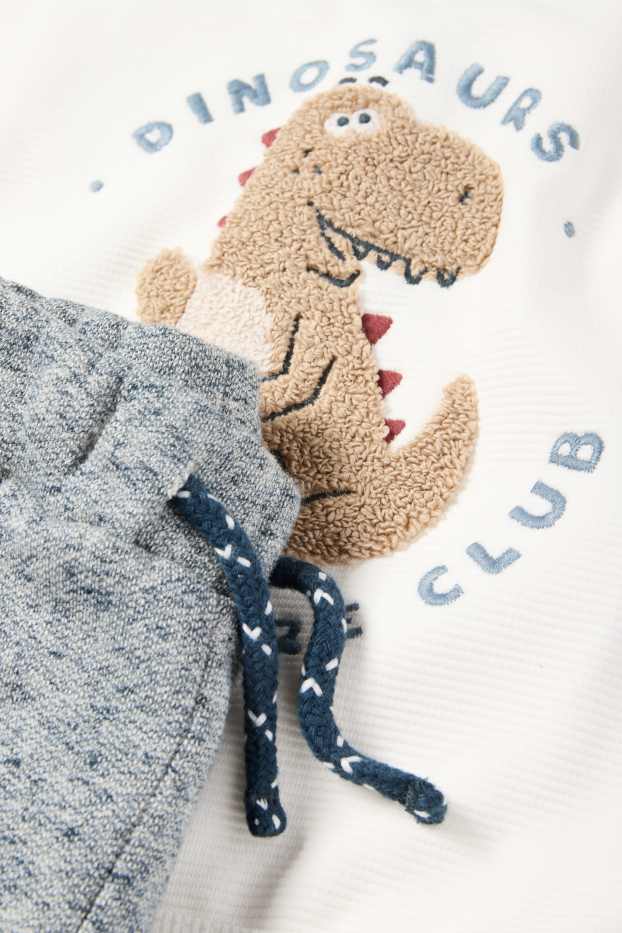 Baby Boys - Dinosaur - baby outfit - 2 piece - cremewhite