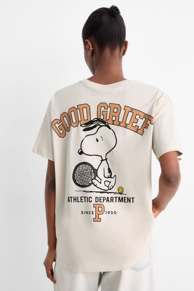 Femei - Tricou - supradimensionat - Peanuts - bej deschis