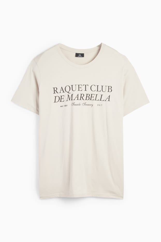 Bărbați - Tricou - relaxed fit - bej deschis