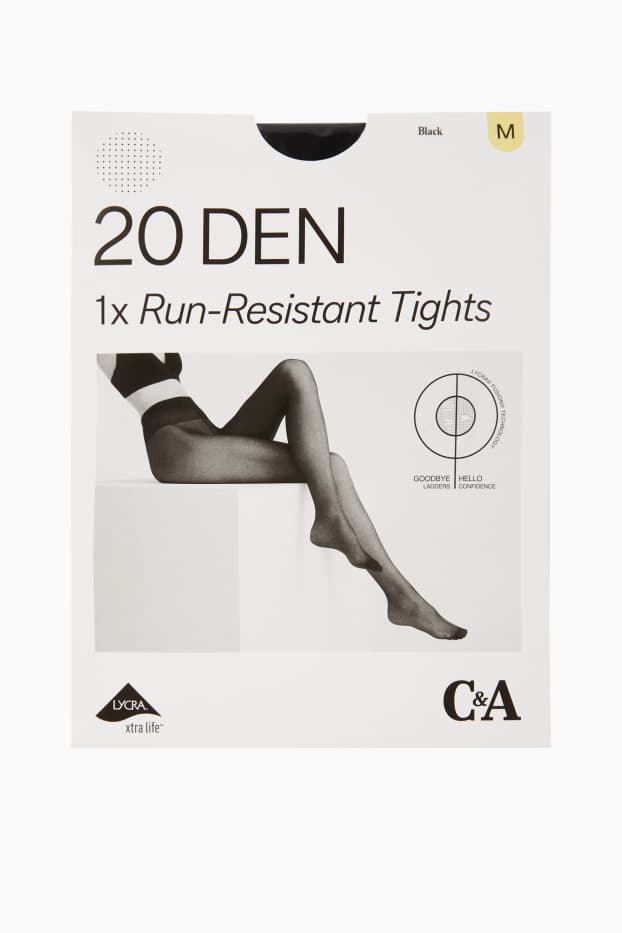 Femei - Dresuri - LYCRA® XTRA LIFE™ - 20 DEN - negru