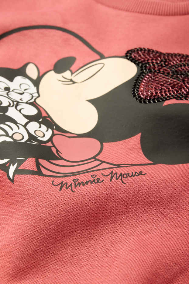 Copii - Fete - Minnie Mouse - bluză de molton - roz închis