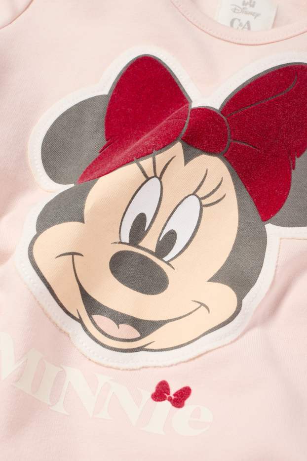 Bebeluși - fete - Minnie Mouse - bluză de molton bebeluși - roz