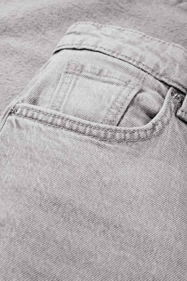 Femei - Wide leg jeans - talie înaltă - denim-gri deschis