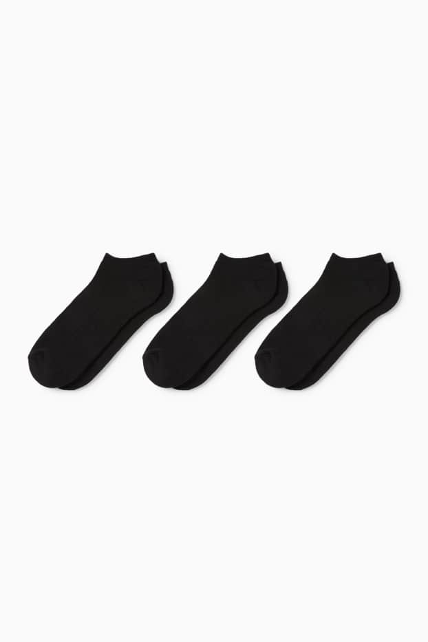 Femei - Multipack 3 perechi - șosete sub gleznă - negru