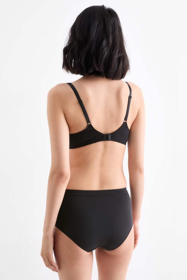 Women - Underwire bra - PLUNGE - black