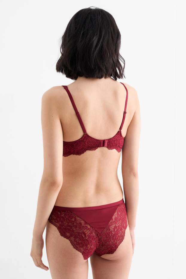 Femmes - Culotte - rouge foncé